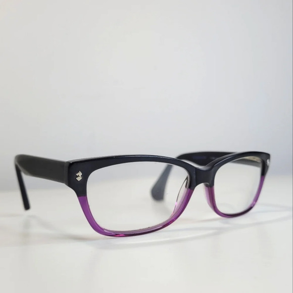 Kenneth Cole Eyeglass Frames Style 198 Black Purple Glasses 53-14-135 - Picture 2 of 9